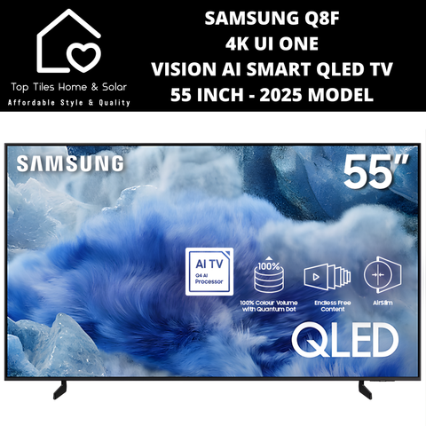 Samsung Q8F 4K UI ONE VISION AI Smart QLED TV - 55 Inch  2025 Model