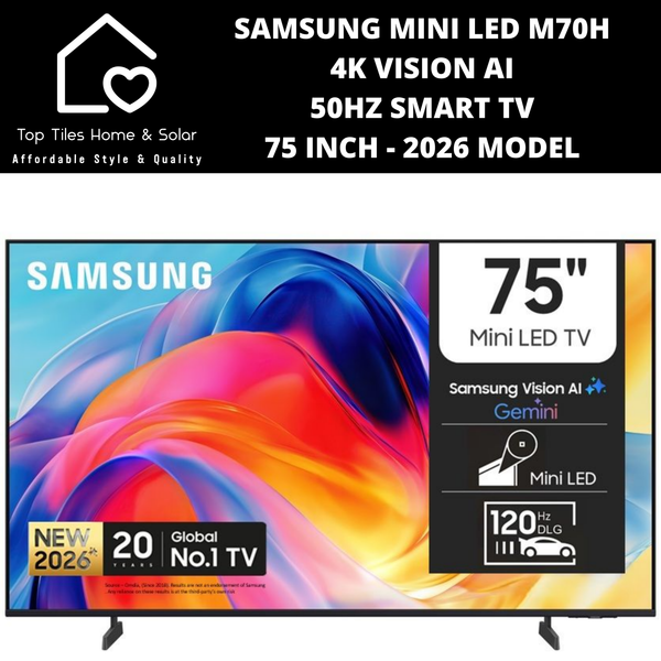 Samsung Mini LED M70H 4K Vision AI 50Hz Smart TV - 75 Inch 2026 MODEL