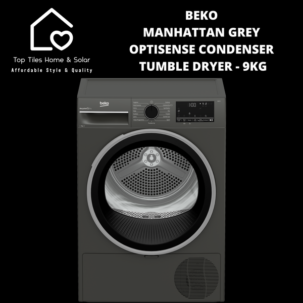 Beko Manhattan Grey OptiSense Condenser Tumble Dryer - 9kg