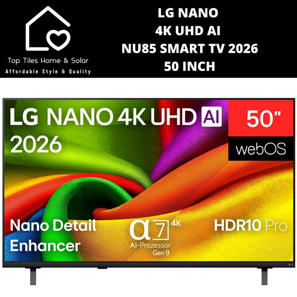 LG NANO 4K UHD AI NU85 Smart TV 2026 - 50 Inch