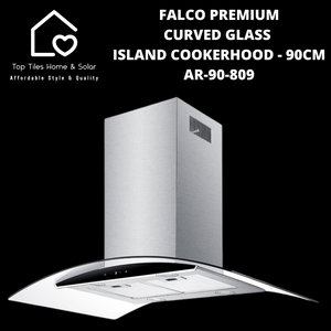 Falco Premium Curved Glass Island Cookerhood - 90cm AR-90-809