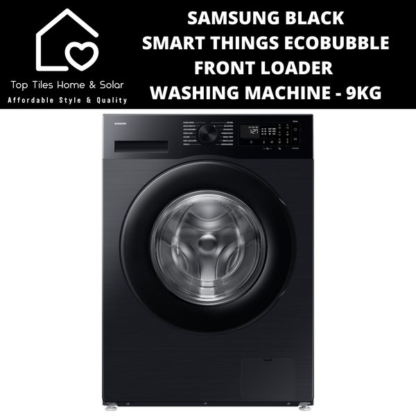 Samsung Black Smart Things EcoBubble Front Loader Washing Machine - 9kg