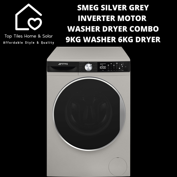 Smeg Silver Grey Inverter Motor Washer Dryer Combo - 9/6kg
