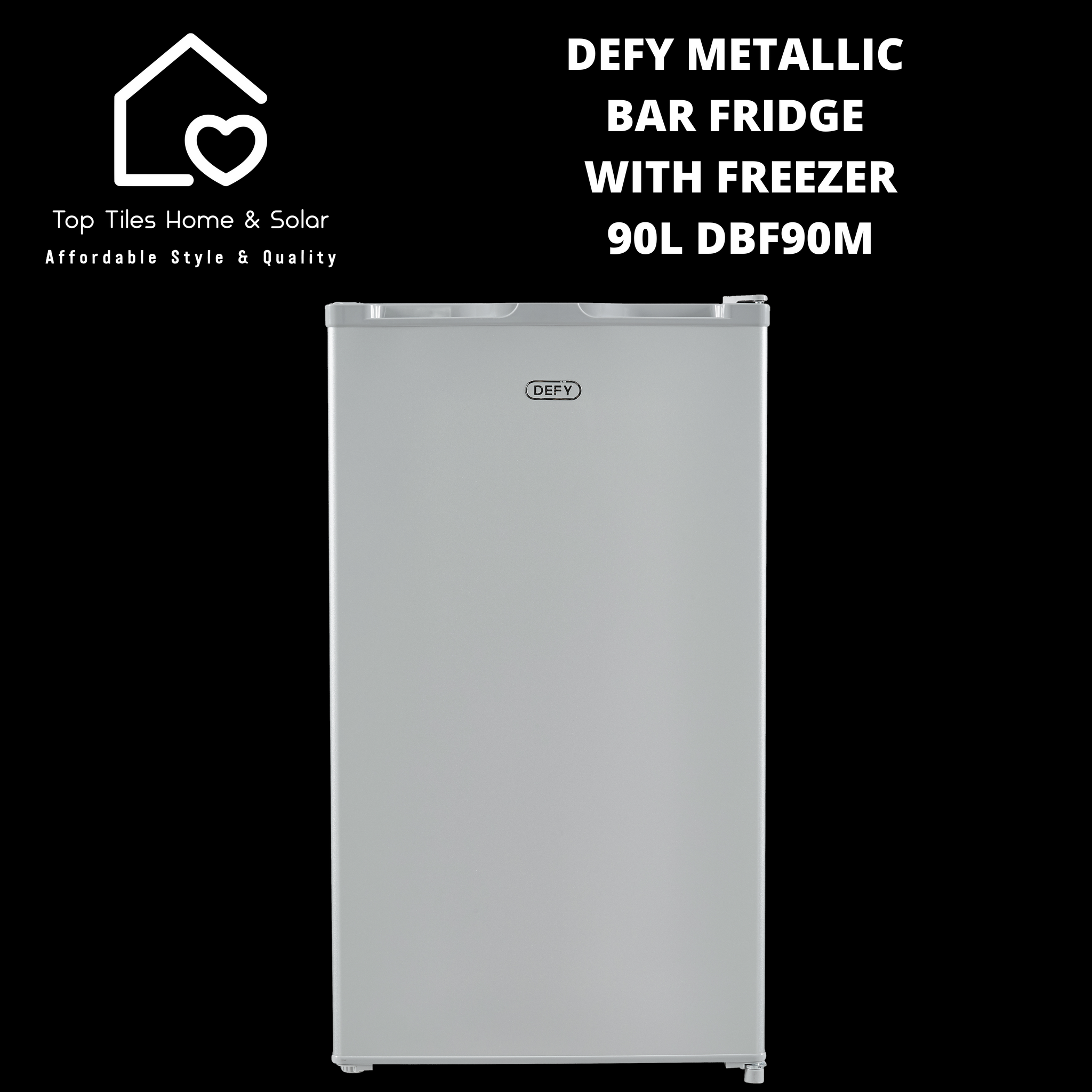 Defy Metallic Bar Fridge with Freezer - 90L DBF90M