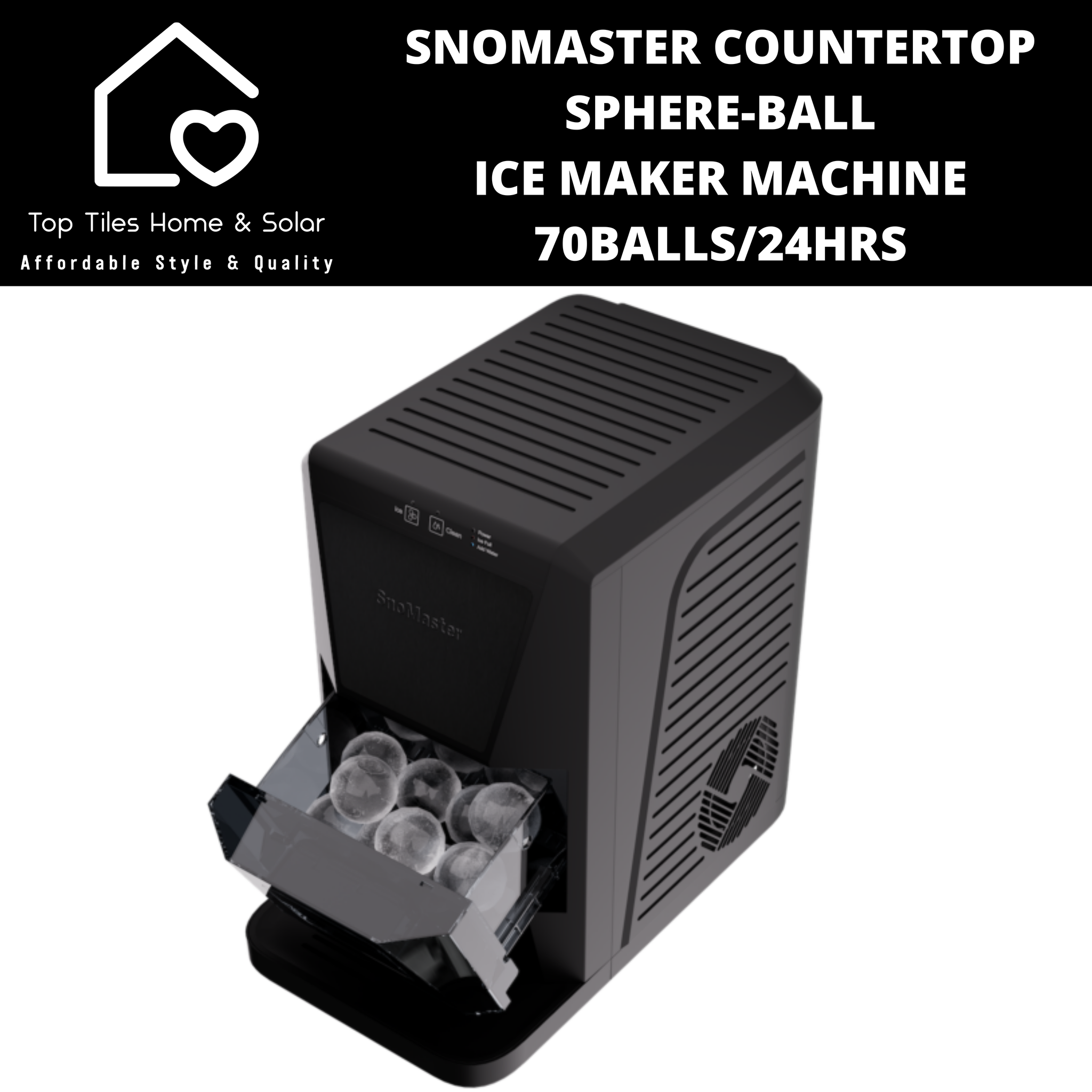 Snomaster Countertop Sphere-Ball Ice Maker Machine - 70Balls/24Hrs