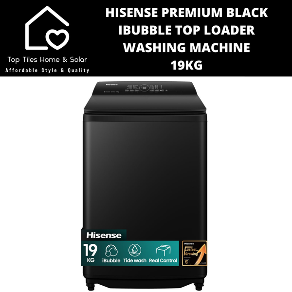 Hisense Premium Black iBubble Top Loader Washing Machine - 19kg