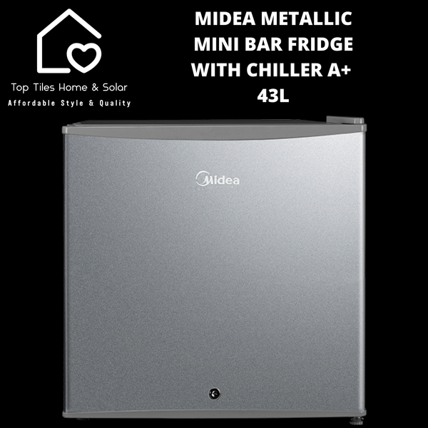 Midea Metallic Mini Bar Fridge with Chiller A+ - 43L