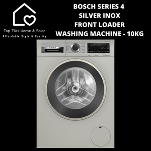 Bosch Series 4 - Silver Inox Front Loader Washing Machine - 10kg