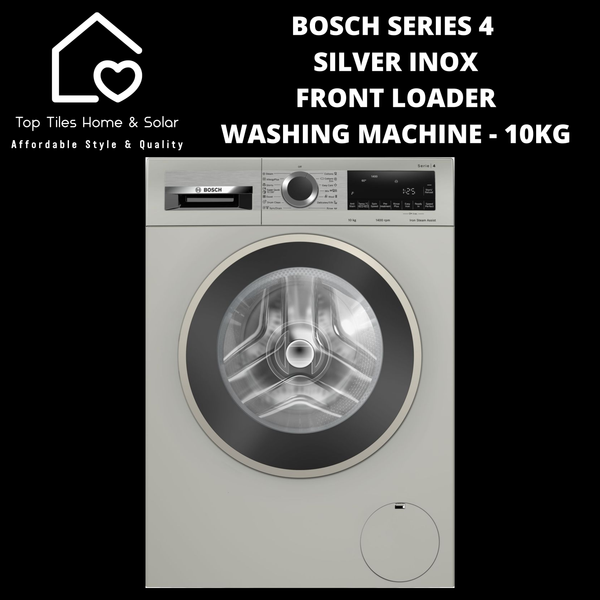 Bosch Series 4 - Silver Inox Front Loader Washing Machine - 10kg