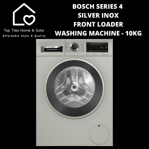 Bosch Series 4 - Silver Inox Front Loader Washing Machine - 10kg