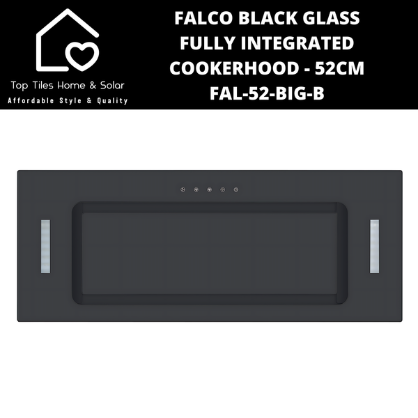 Falco Black Glass Fully Integrated Cookerhood - 52cm FAL-52-BIG-B