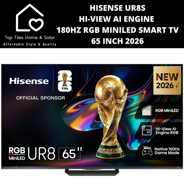 Hisense UR8S Hi-View AI Engine 180Hz RGB MiniLED Smart TV - 65 Inch 2026
