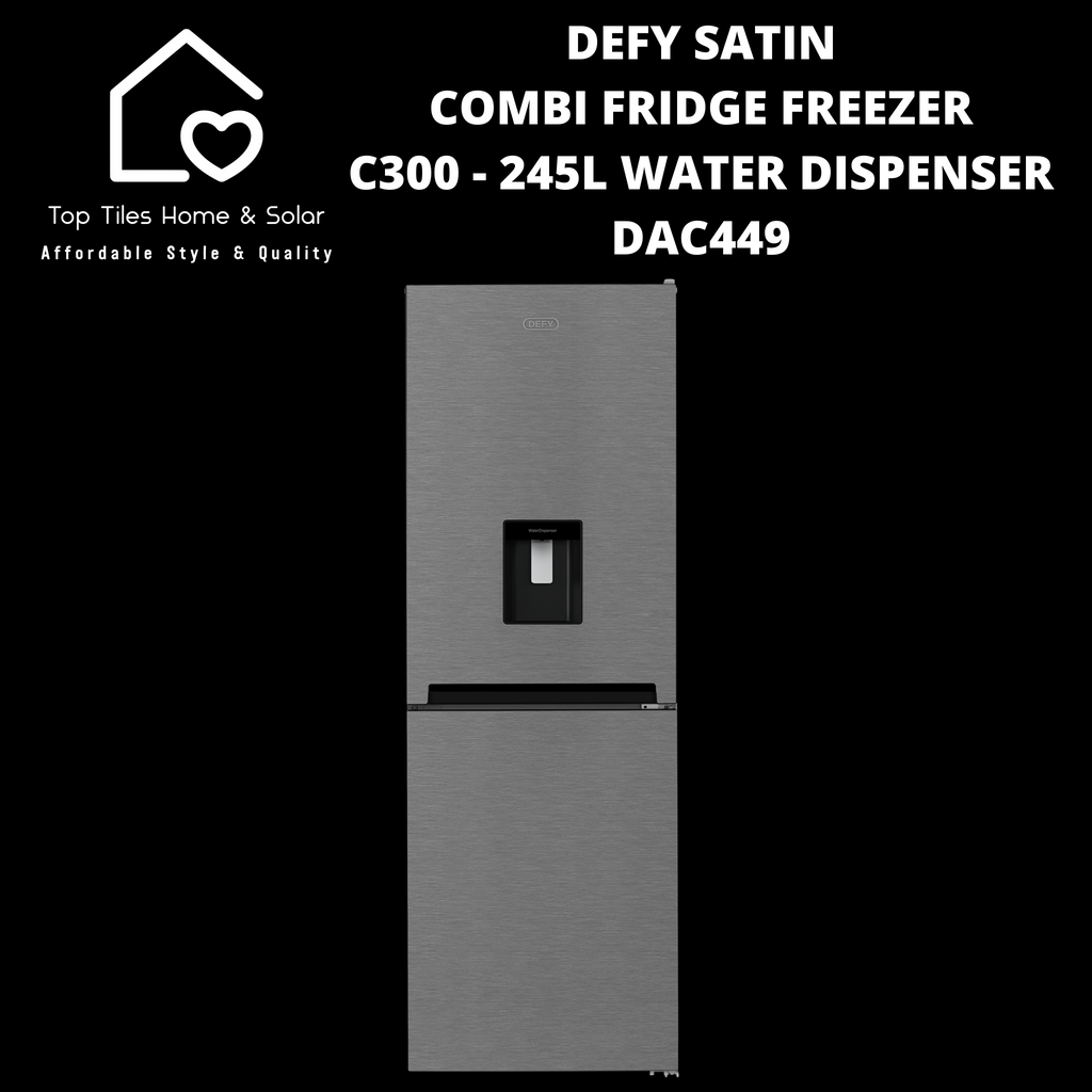 Dac449 Defy Satin Combi Fridge Freezer C300 - 245L Water Dispenser DAC449 ...