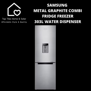 Samsung Metal Graphite Combi Fridge Freezer - 303L Water Dispenser