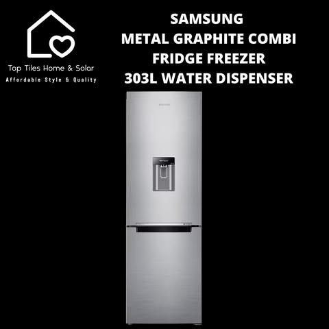 Samsung Metal Graphite Combi Fridge Freezer - 303L Water Dispenser