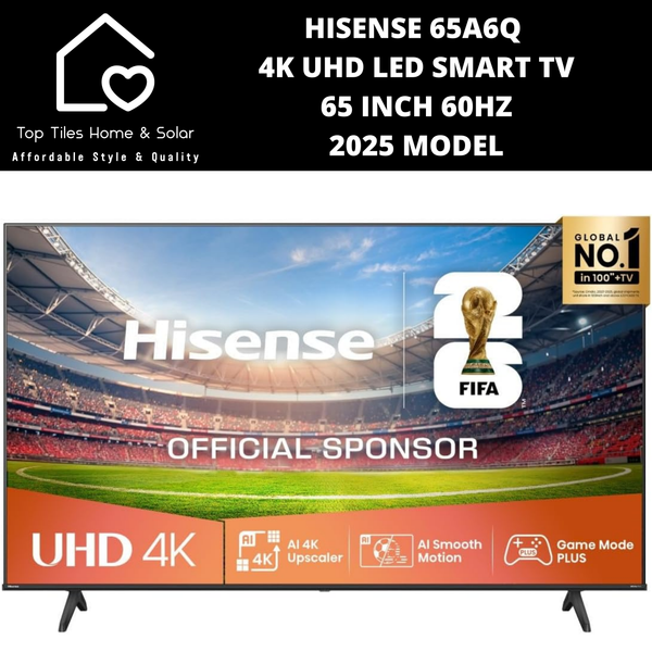 Hisense 65A6Q 4K UHD LED Smart TV - 65 Inch 2025 MODEL