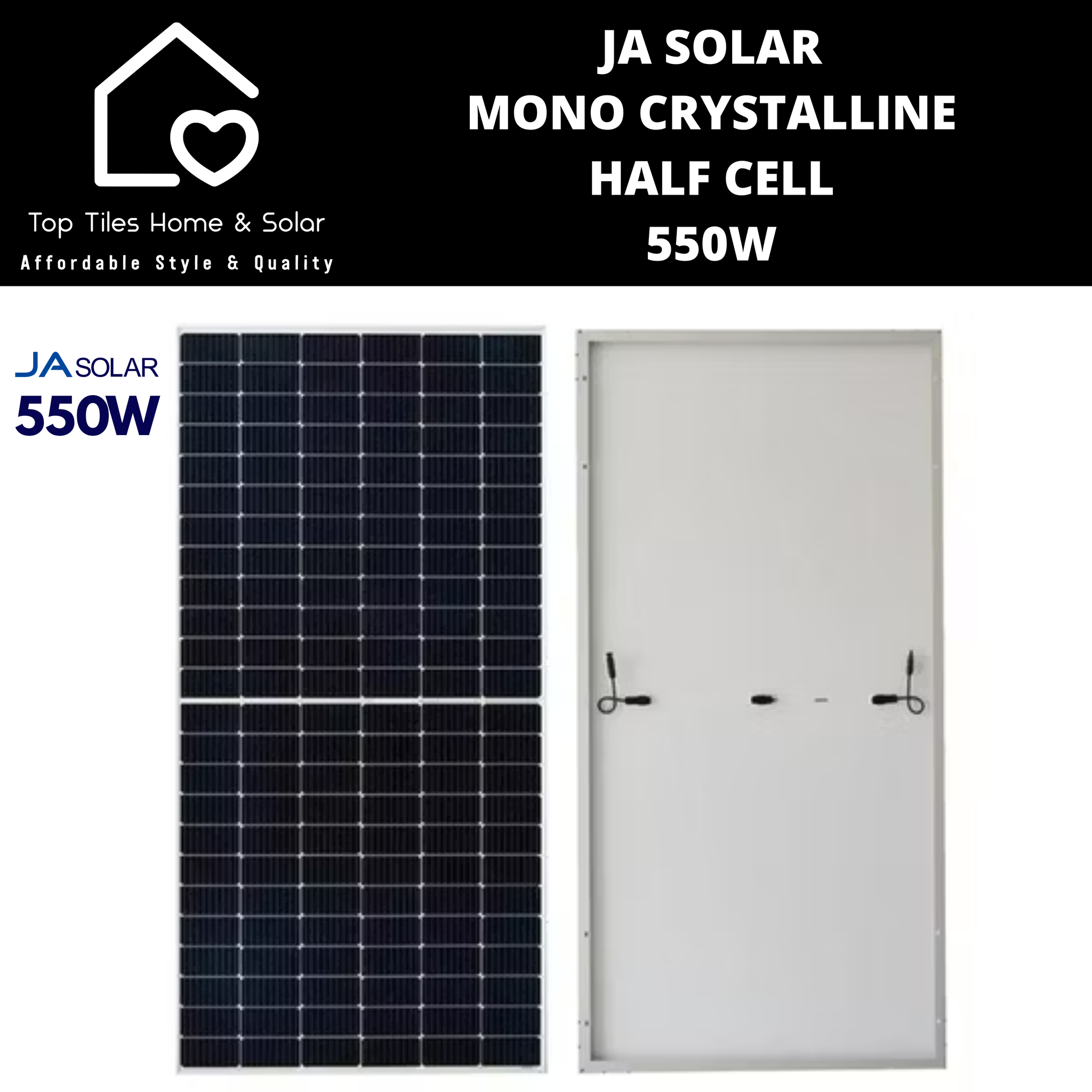 JA Solar Mono Crystalline Half Cell - 550W