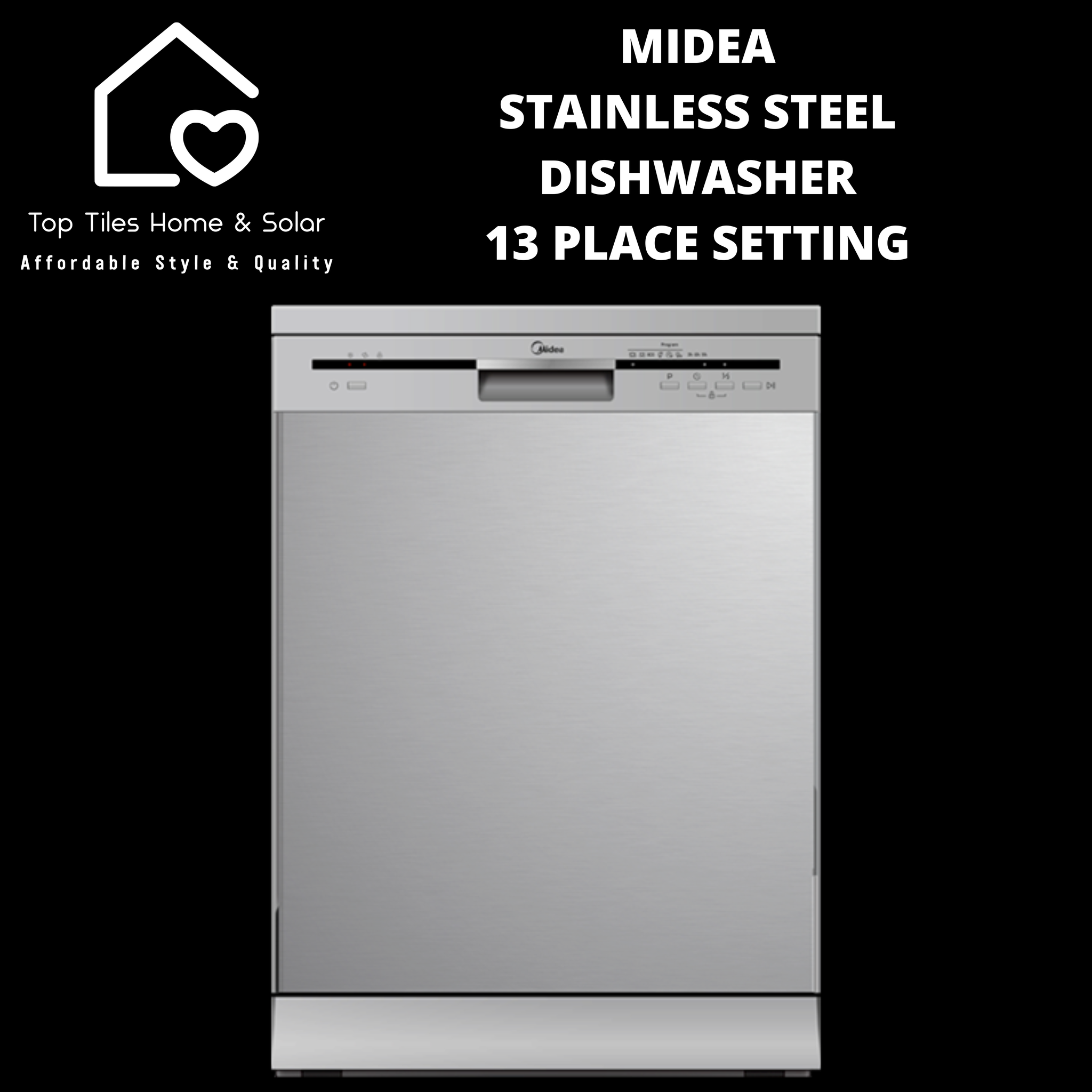 Midea Stainless Steel Dishwasher - 13 Place Setting