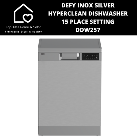 Defy Inox Silver HyperClean Dishwasher - 15 Place Setting DDW257