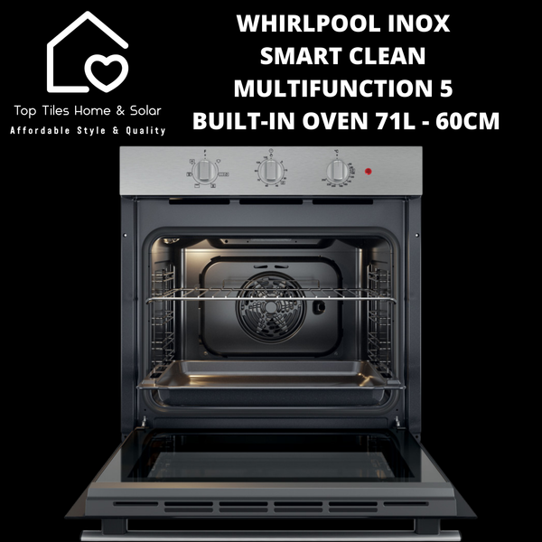 Whirlpool Inox Smart Clean Multifunction 5 Built-In Oven 71L - 60cm