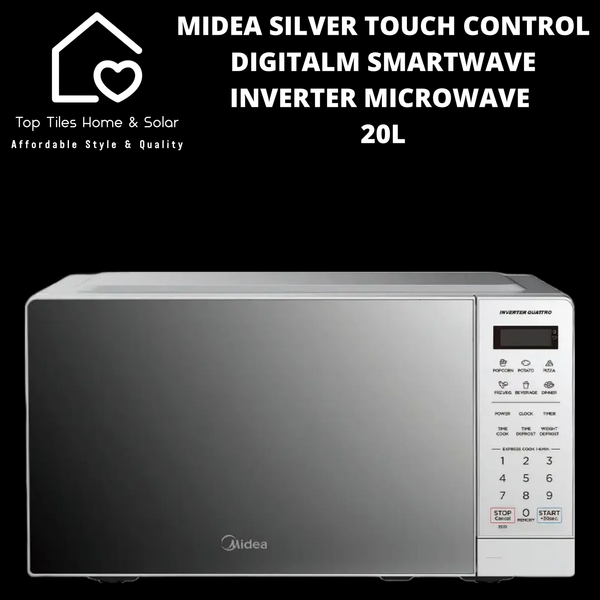 Midea Silver Digital Touch Control SmartWave Inverter Microwave - 20L