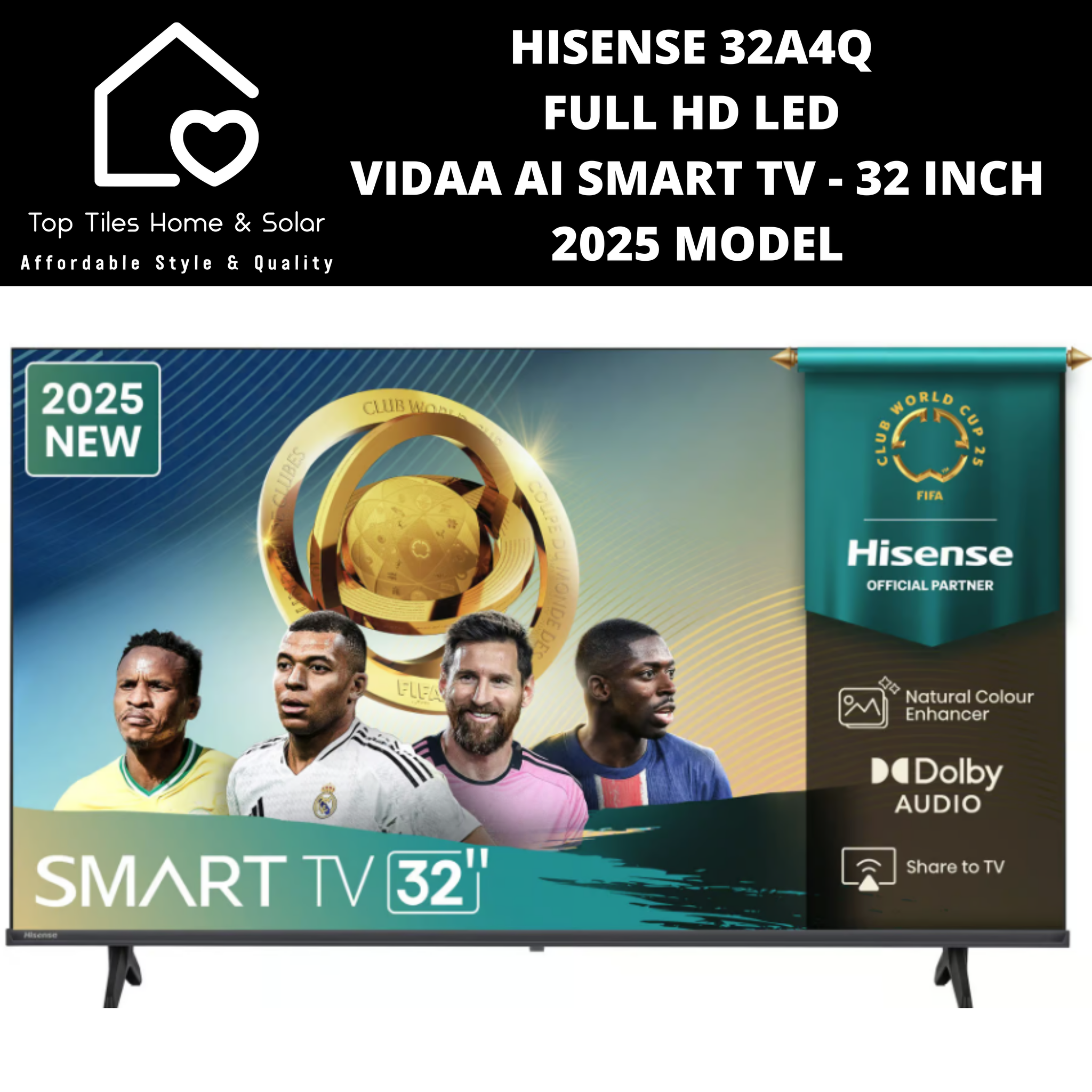 Hisense 32A4Q Full HD LED Vidaa Smart TV - 32 Inch 2025 MODEL