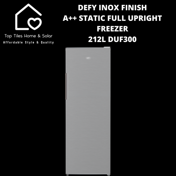 Defy Inox Finish A++ Static Full Upright Freezer - 212L DUF300