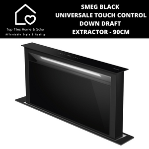 Smeg Black Universale Touch Control Down Draft Extractor - 90cm