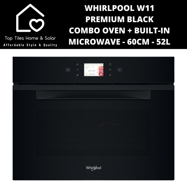 Whirlpool W11 - Premium Black Combo Oven + Built-in Microwave - 60cm - 52L