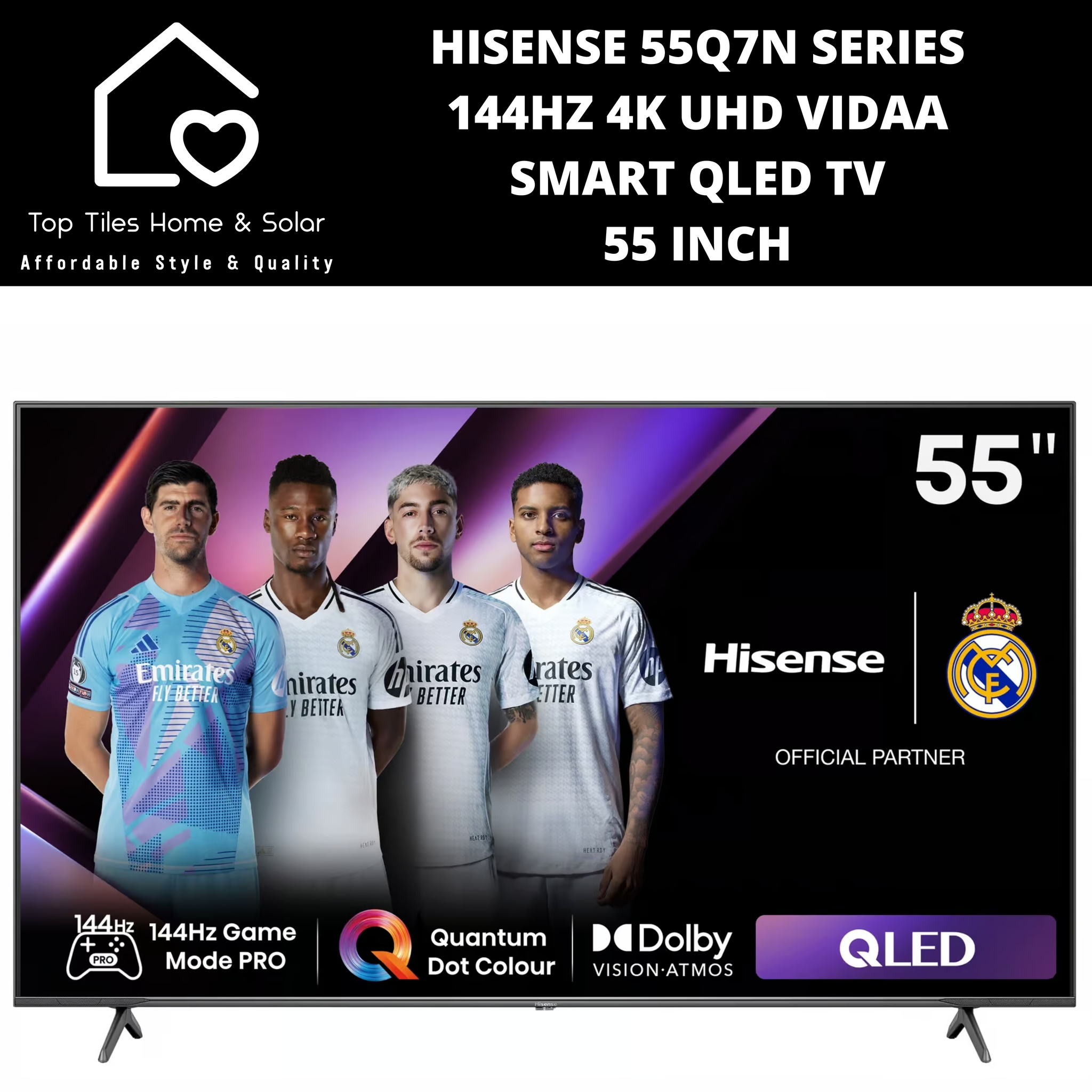 Hisense 55Q7N SERIES 144Hz 4K UHD Vidaa Smart QLED TV - 55 Inch