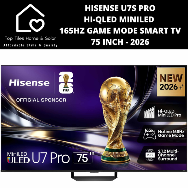 Hisense U7S PRO Hi-QLED MiniLED 165Hz Game Mode Smart TV - 75 Inch 2026