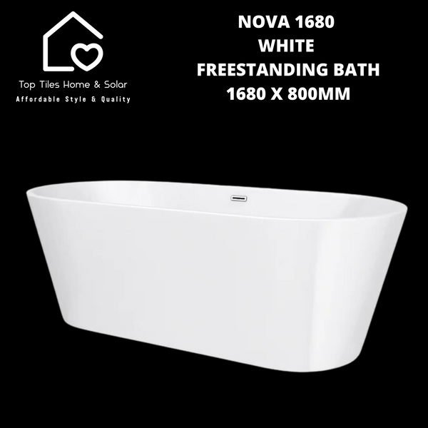 Nova 1680 White Freestanding Bath - 1680 x 800mm