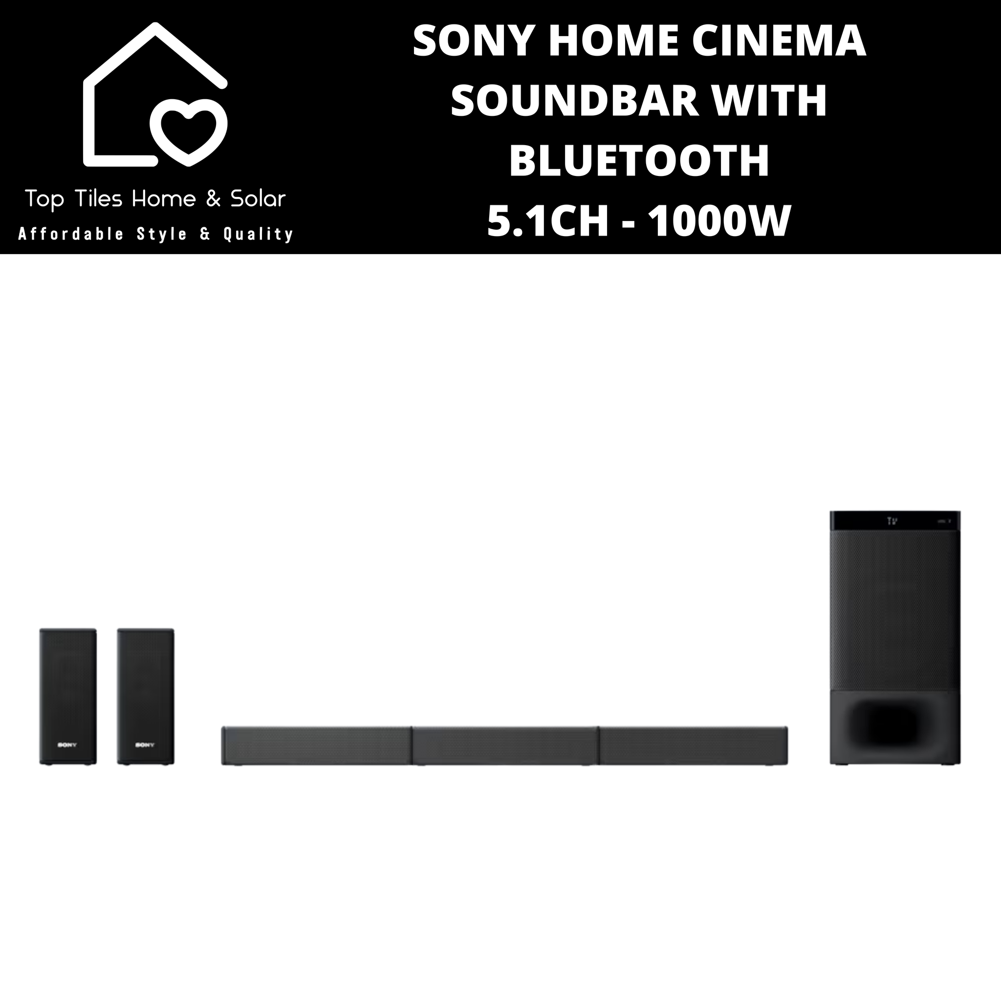 Sony Home Cinema Soundbar with Bluetooth 5.1CH - 1000W