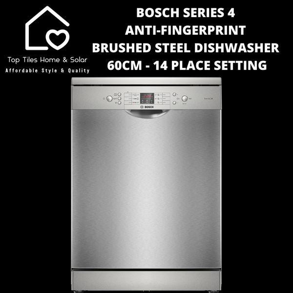 Bosch Series 4 - Anti-Fingerprint Brushed Steel Dishwasher 60cm - 14 Place Setting