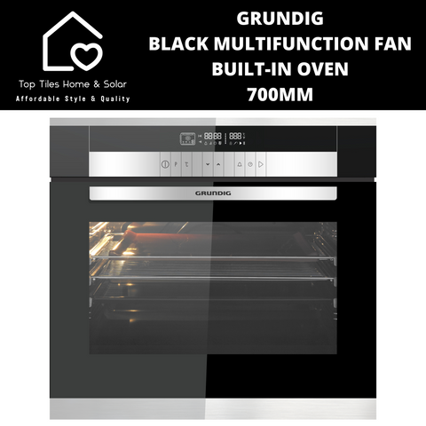Grundig Black Multifunction Fan Built-in Oven - 700mm