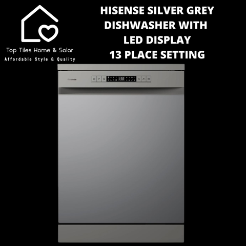 Hisense Silver Grey Dishwasher with LED Display - 13 Place Setting