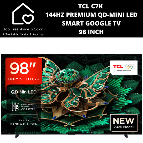TCL C7K 144HZ Premium QD-Mini LED Smart Google TV - 98 Inch