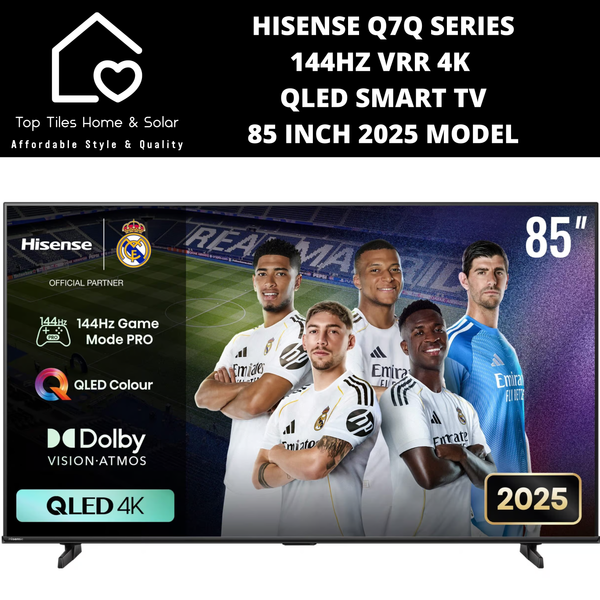 Hisense Q7Q Series 144Hz VRR 4K QLED Smart TV - 85 Inch 2025 Model