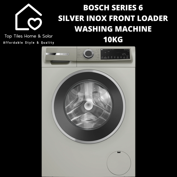 Bosch Series 6 - Silver Inox Front Loader Washing Machine - 10kg