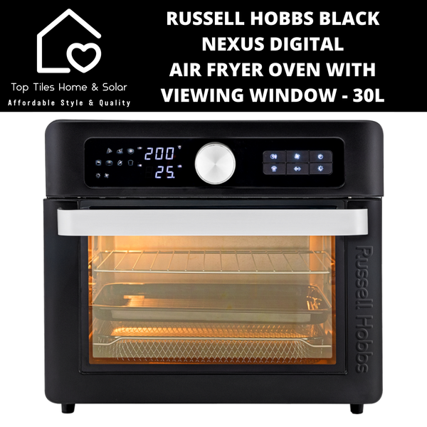 Russell Hobbs Black Nexus Digital Air Fryer Oven with Viewing Window - 30L
