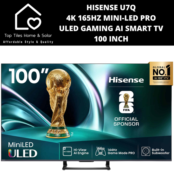 Hisense U7Q 4K 165Hz Mini-LED Pro ULED Gaming Ai Smart TV - 100 Inch