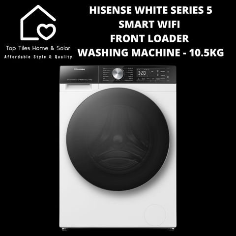Hisense White Series 5 Smart Front Loader Washing Machine - 10.5kg
