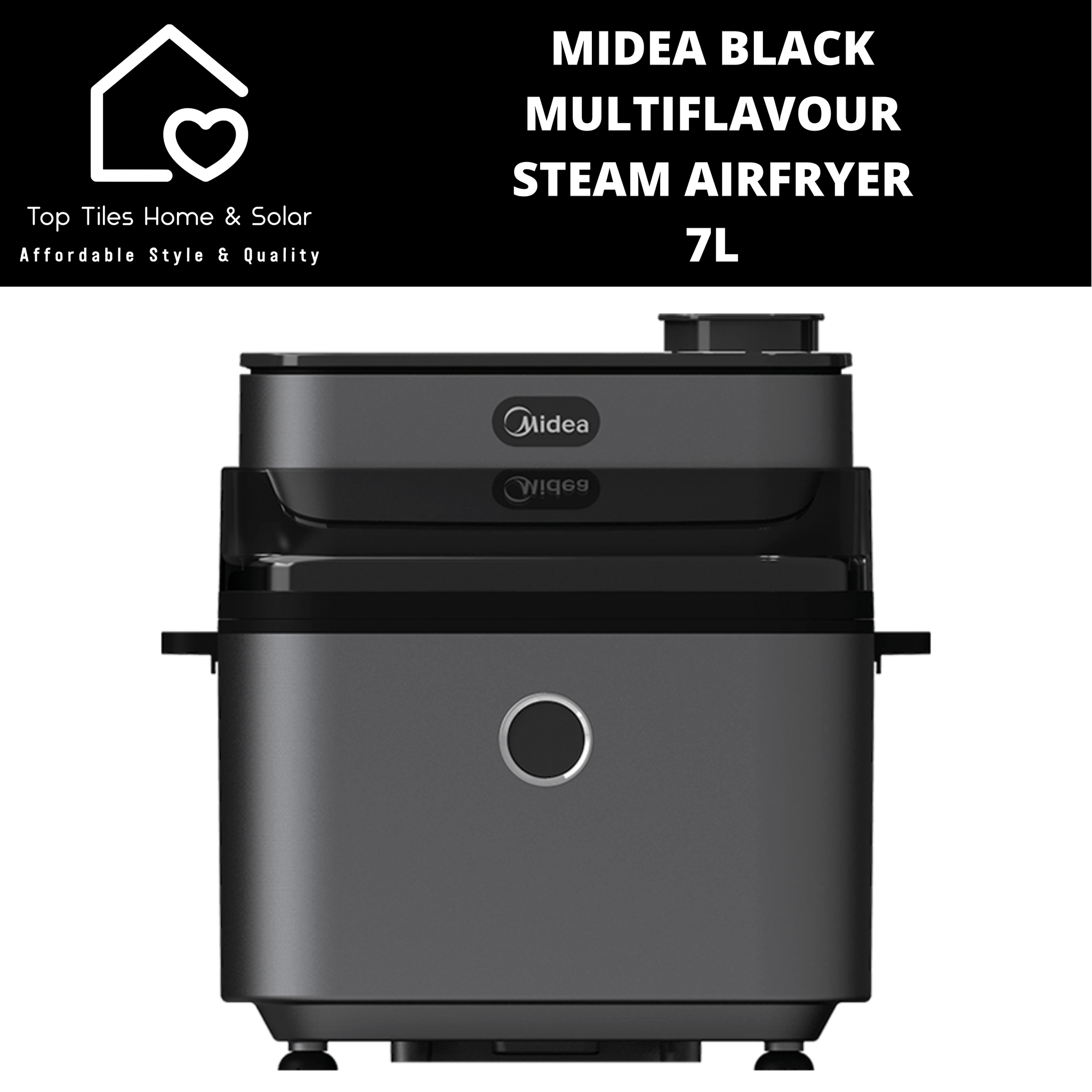 Midea Black Multiflavour Steam Airfryer - 7L