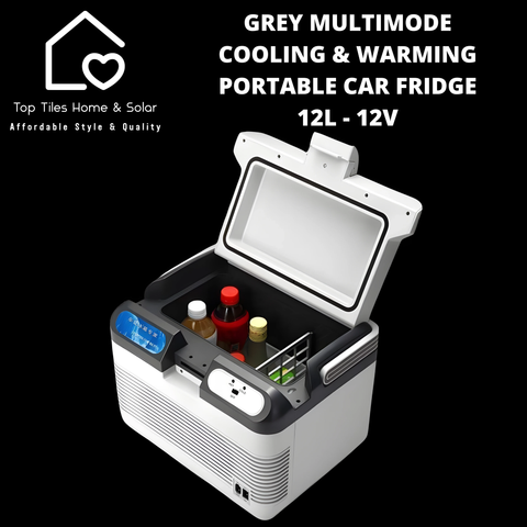 Grey Multimode Cooling & Warming Portable Car Fridge - 12L - 12V