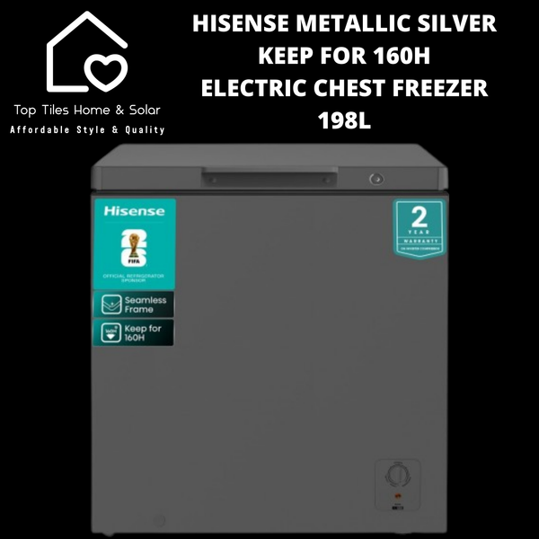 Hisense Metallic Silver Keep For 160H Electric Chest Freezer - 198L