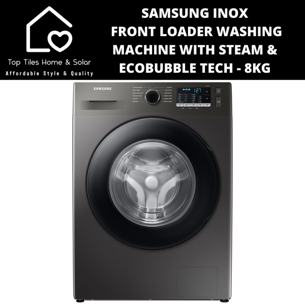 Samsung Front Loader Washing Machine with Steam & EcoBubble Tech - 8kg