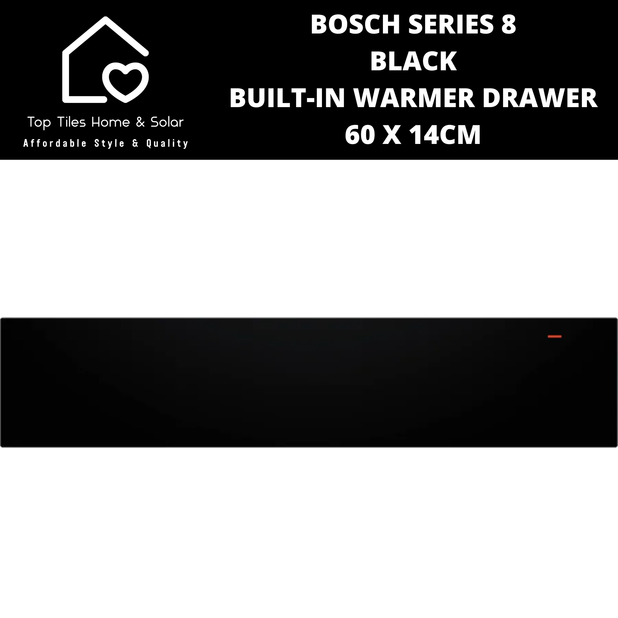 Bosch Series 8 - Black Built-In Warmer Drawer - 60 x 14cm