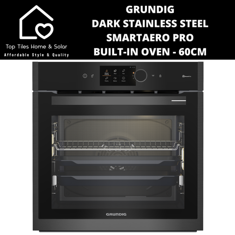 Grundig Dark Stainless Steel SmartAero Pro Built-in Oven - 60cm