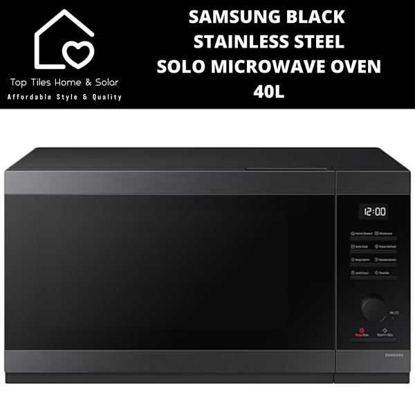 Samsung Black Stainless Steel Solo Microwave Oven - 40L