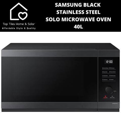 Samsung Black Stainless Steel Solo Microwave Oven - 40L